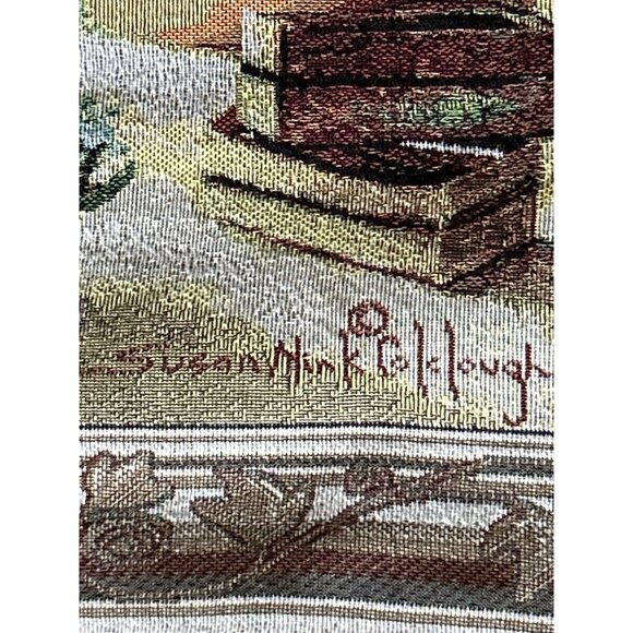 French Doors Tapestry Wall Hanging By Susan Colclough Arts Uniq 56x36 “ USA Made - Picture 4 of 6